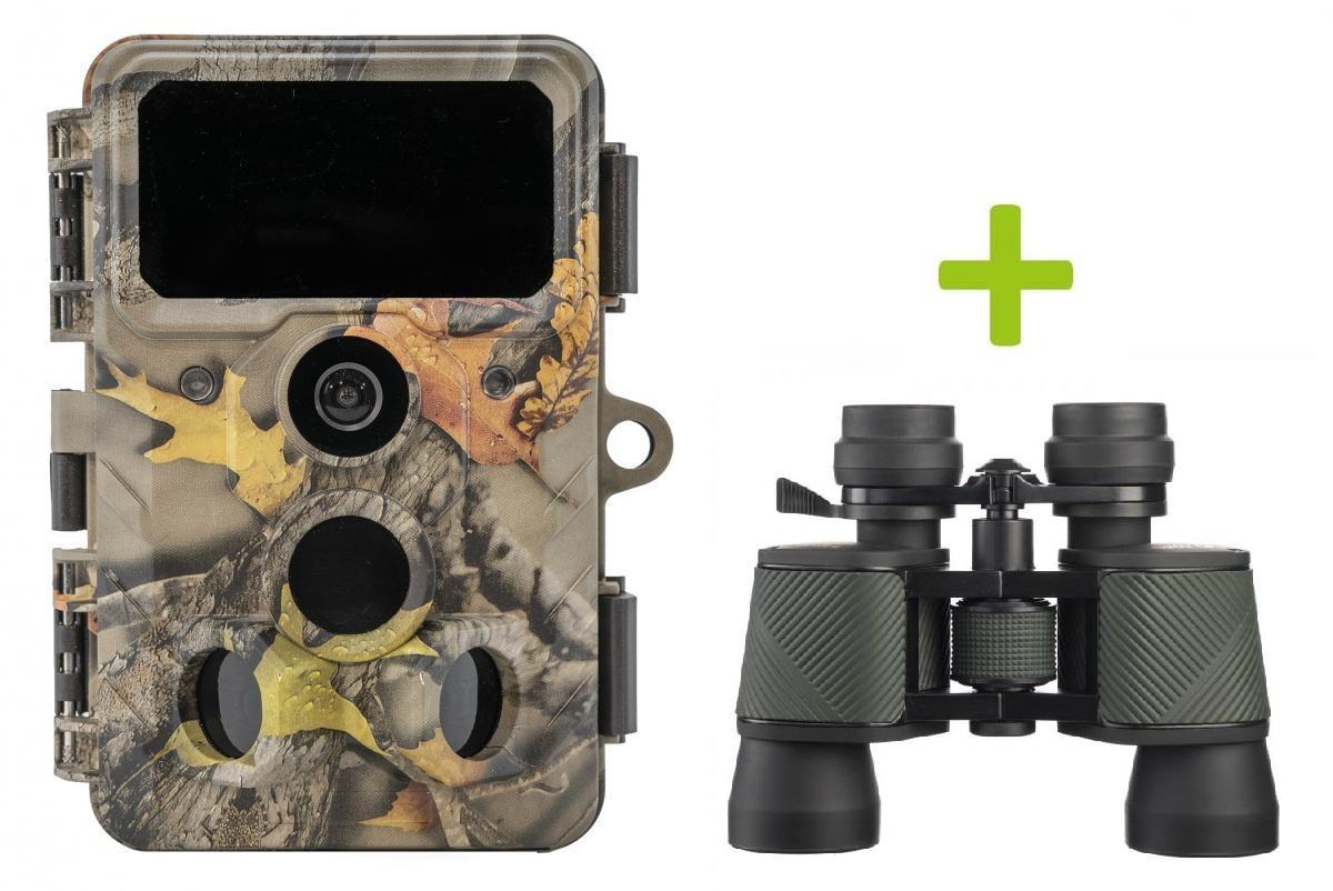 Fotopasca OXE WiFi Lovec RD3019 a klasický ďalekohľad FOMEI 7-21x40 ZCF Zoom + 32 GB SD, 8 ks batéri