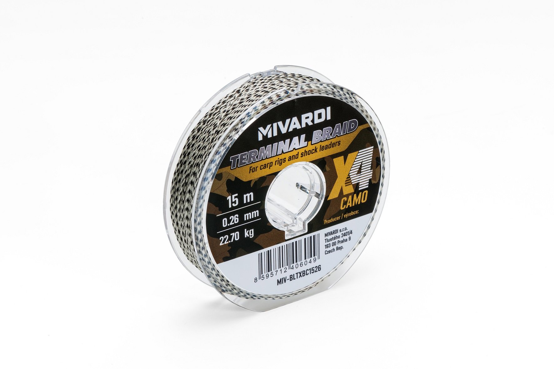 Mivardi Šnúrka Terminal X4 Braid Camo 15 m 0,26 mm 22,7 kg