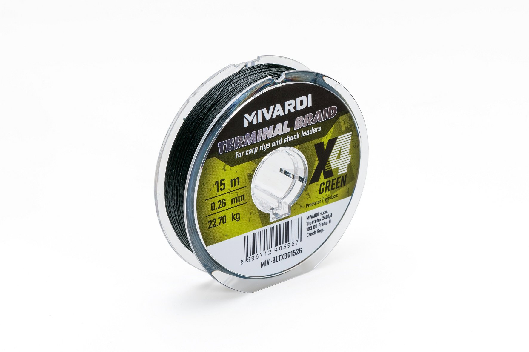 Mivardi Šnúrka Terminal X4 Braid Green 15 m 0,20 mm 17,25 kg