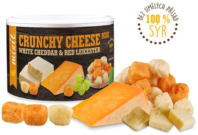 Mixit Chrumkavý syr: White Cheddar & Red Leicester 70 g
