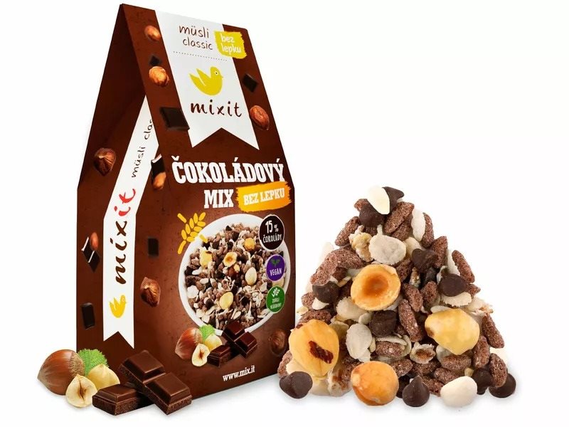 Mixit Müsli classic Čokoládový mix bez lepku, 430 g