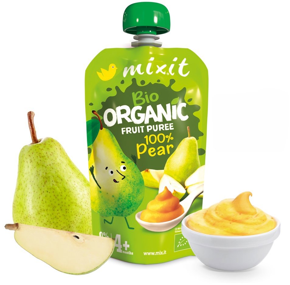 Mixit BIO ovocná kapsička – 100 % Hruška 120 g