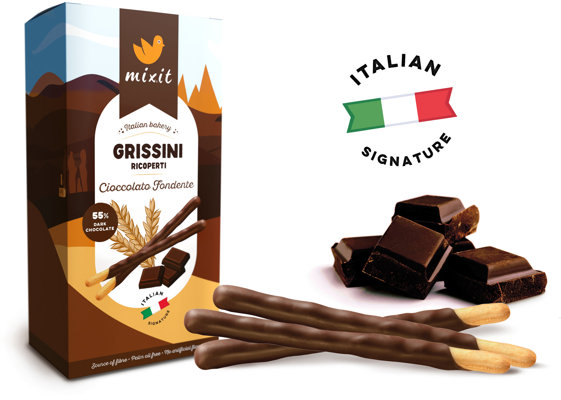 Mixit Italian Bakery Grissini Ricoperti Cioccolato Fondente