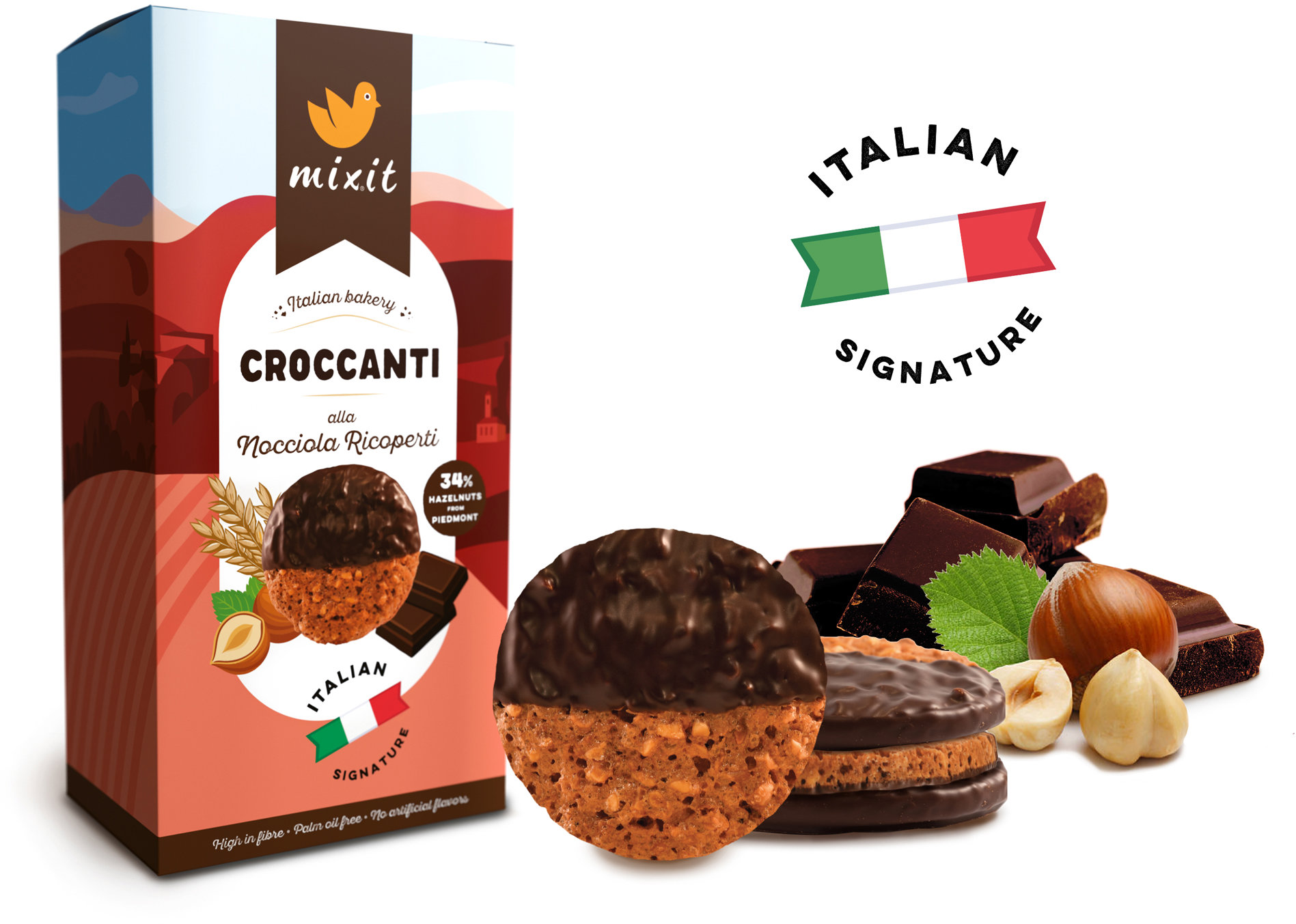Mixit Italian Bakery Croccanti alla Nocciola Ricoperti