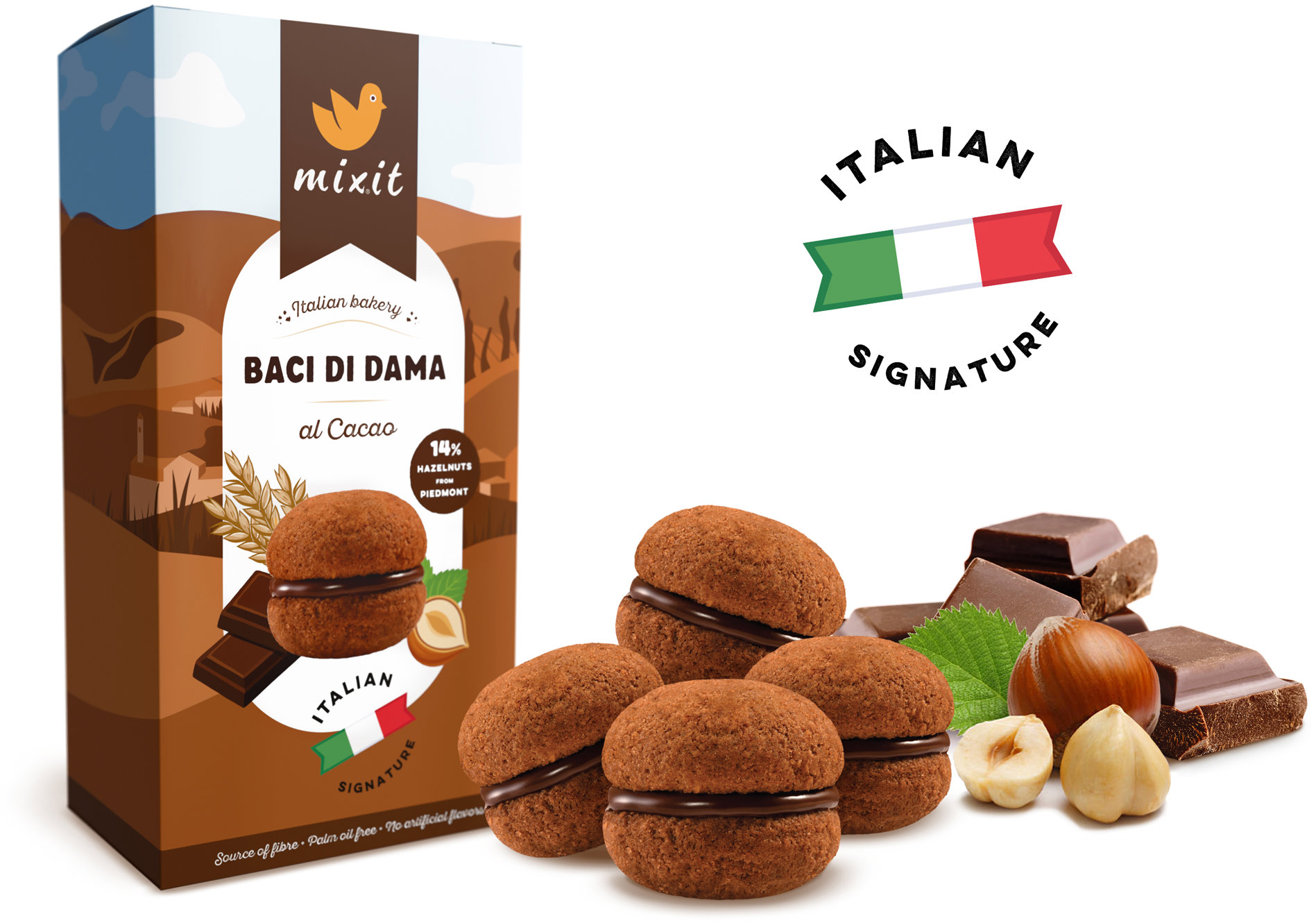 Mixit Italian bakery Cookie Baci di Dama al Cacao