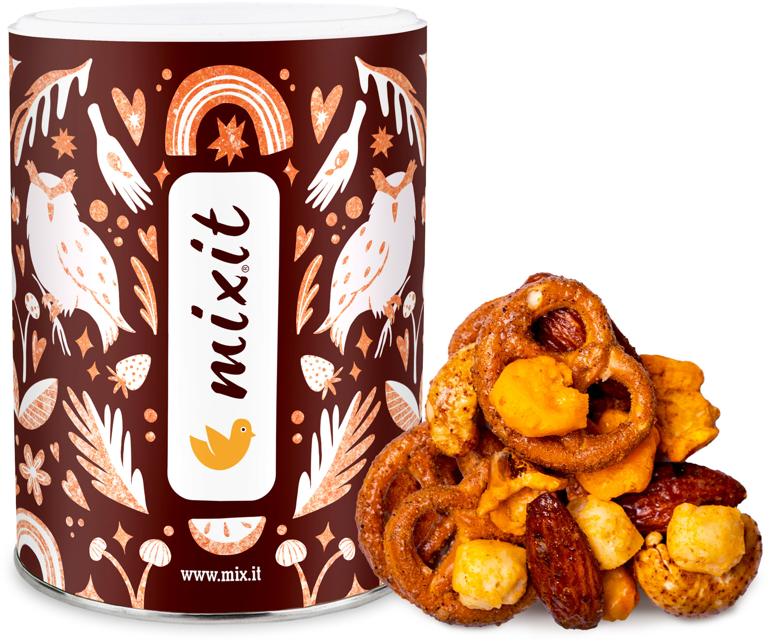 Mixit Crunchy mix Syr, oriešky a praclíky s medom a chilli