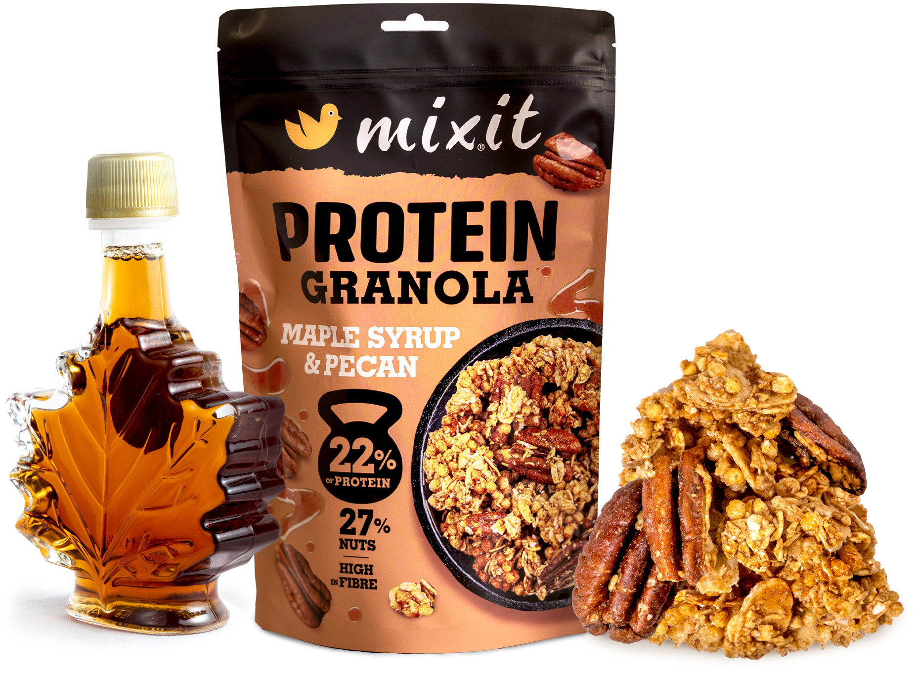 Mixit Proteínová granola z pece Javorový sirup a pekanové orechy
