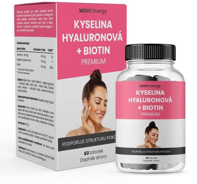 MOVit Energy Kyselina hyalurónová + Biotín Premium, 60 kapsúl