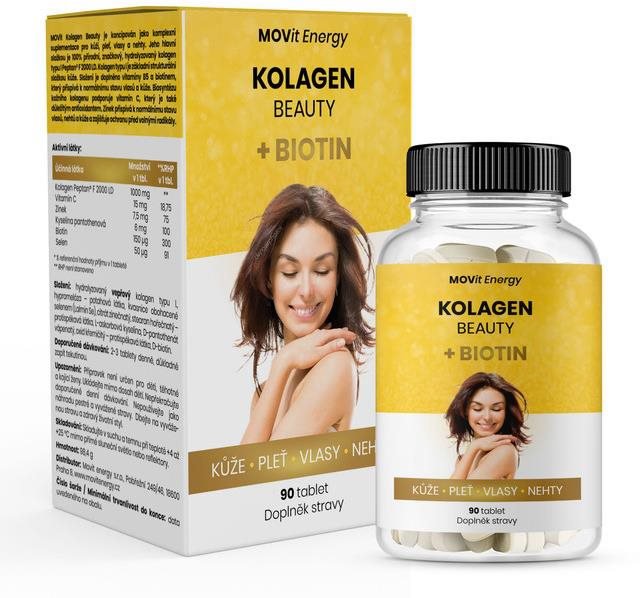 MOVit Energy Kolagén Beauty + Biotín, 90 tabliet