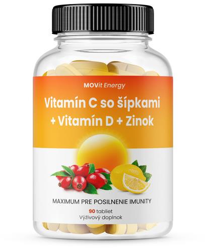 Vitamín C 1 200 mg so šípkami + Vitamín D + Zinok PREMIUM, 90 tbl.