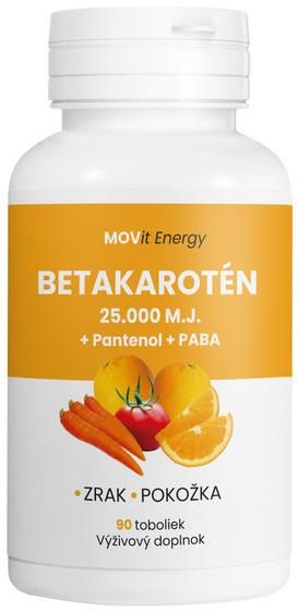MOVit Energy Betakarotén 25000 IU + Panthenol + PABA, 90 kapsúl