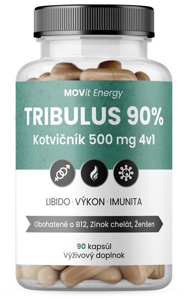 MOVit Energy Tribulus 90 % Kotvičník 500 mg 4 v 1, 90 kapsúl