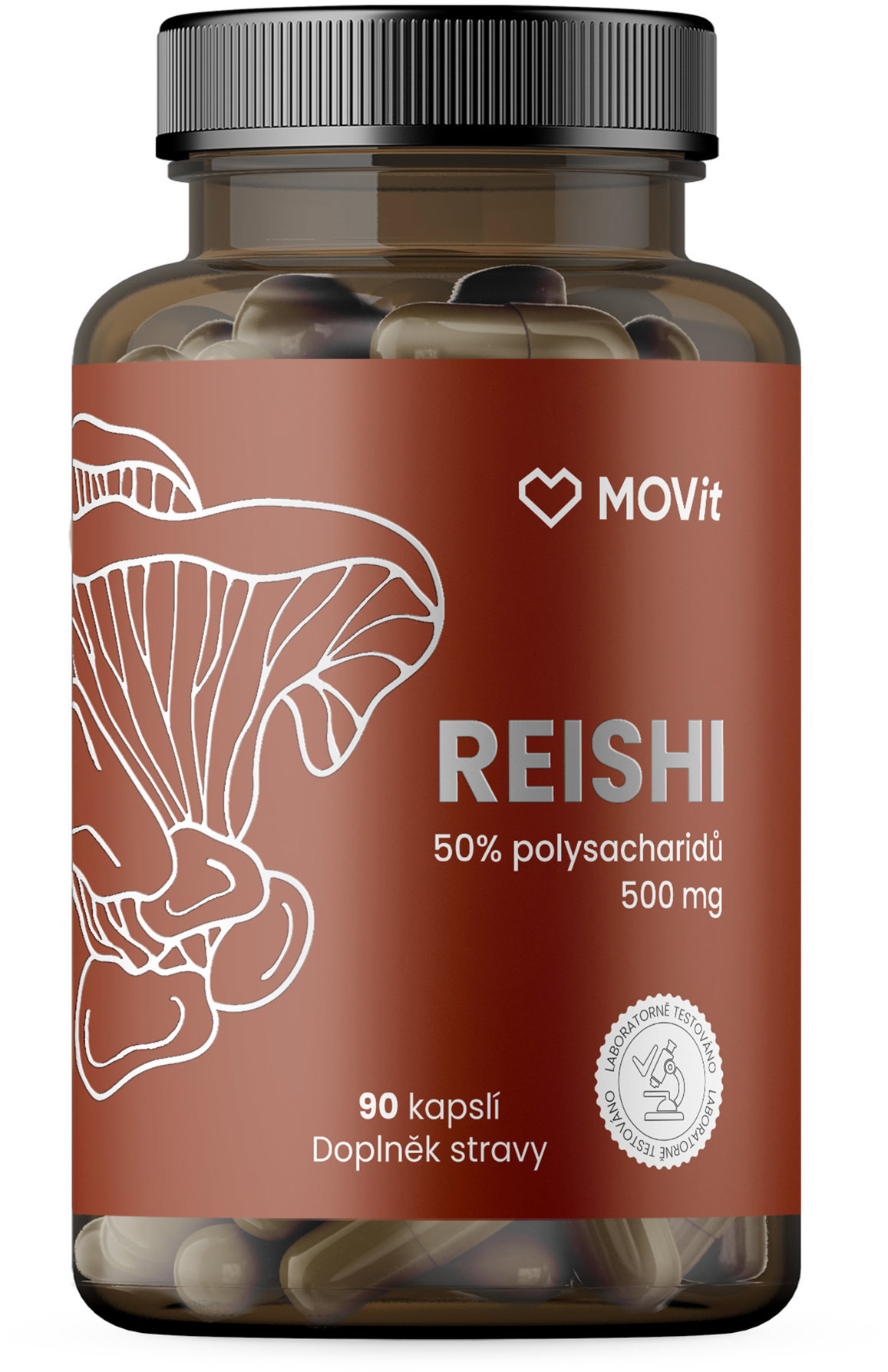 Movit Energy Reishi 50 % polysacharidov 500 mg, 90 kapsúl