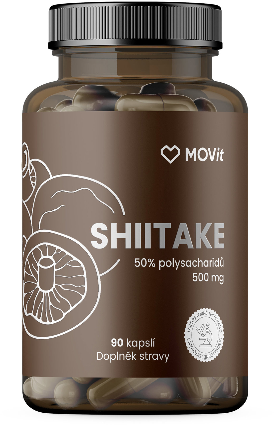 Movit Energy Shiitake 50 % polysacharidov 500 mg, 90 kapsúl