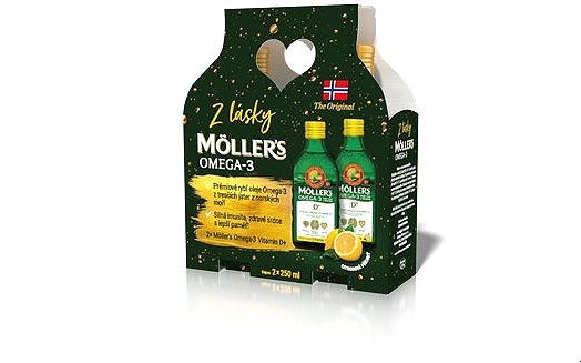 Möller’s Omega 3 D+ darčekové balenie 2× 250 ml