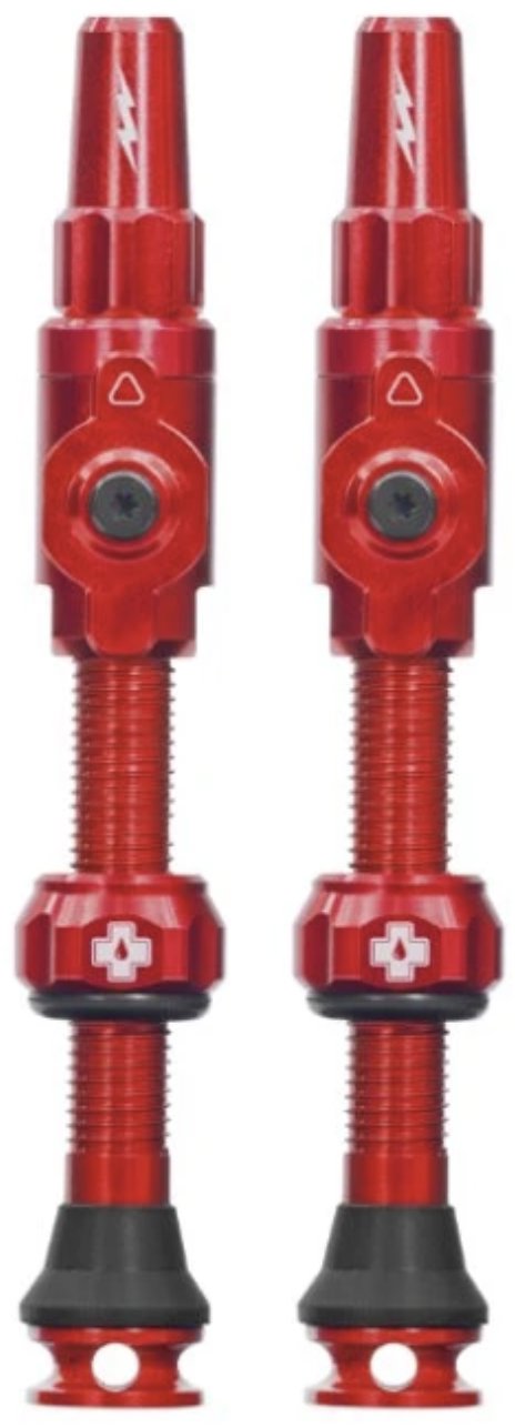 Big Bore Lite Tubeless Valves Red Large