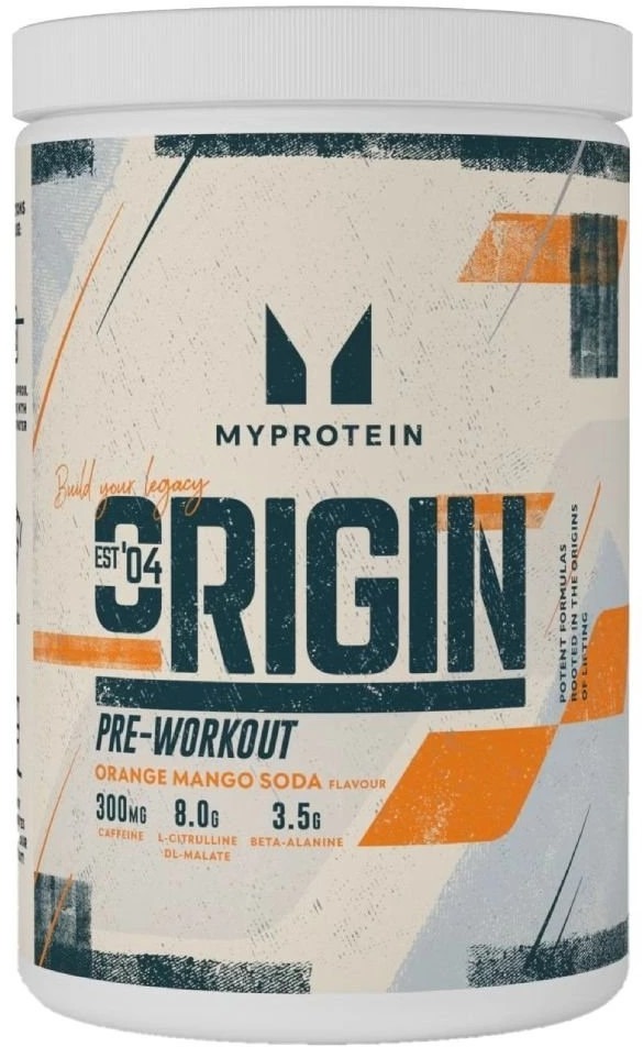 MyProtein Origin Pre-Workout, 600 g Pomaranč/Mango