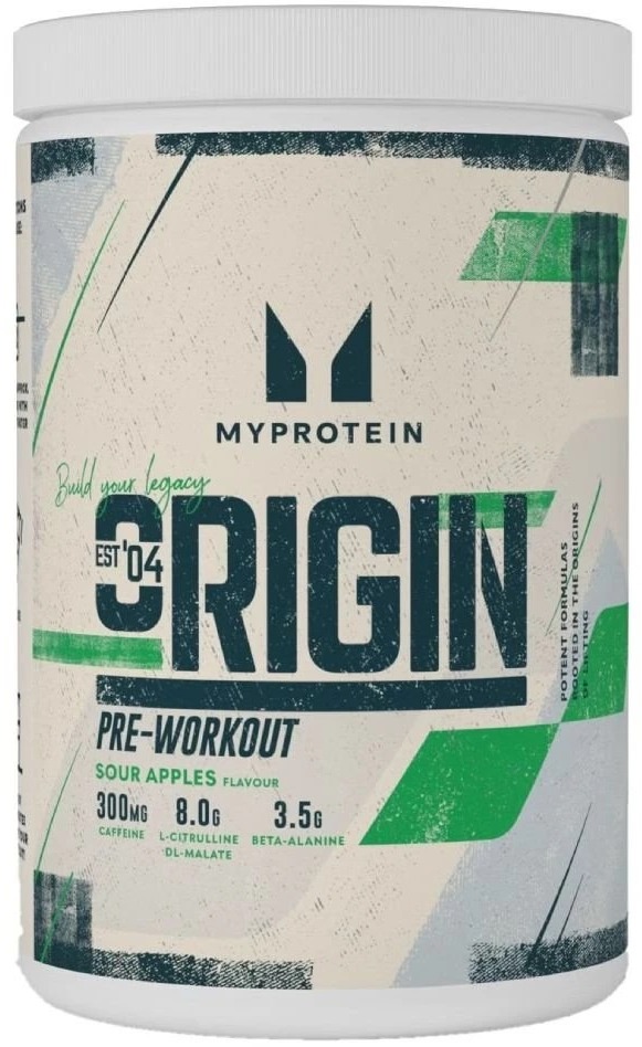 MyProtein Origin Pre-Workout, 600 g Kyslé jablko