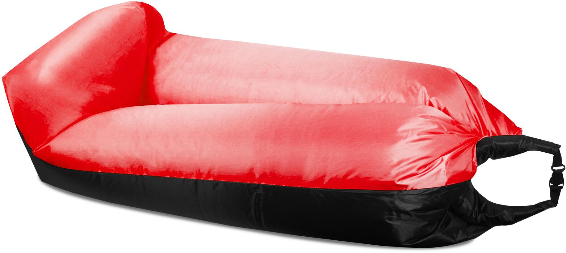 Aga Nafukovací vak LAZY BAG 230 × 70 cm Čierny/Červený