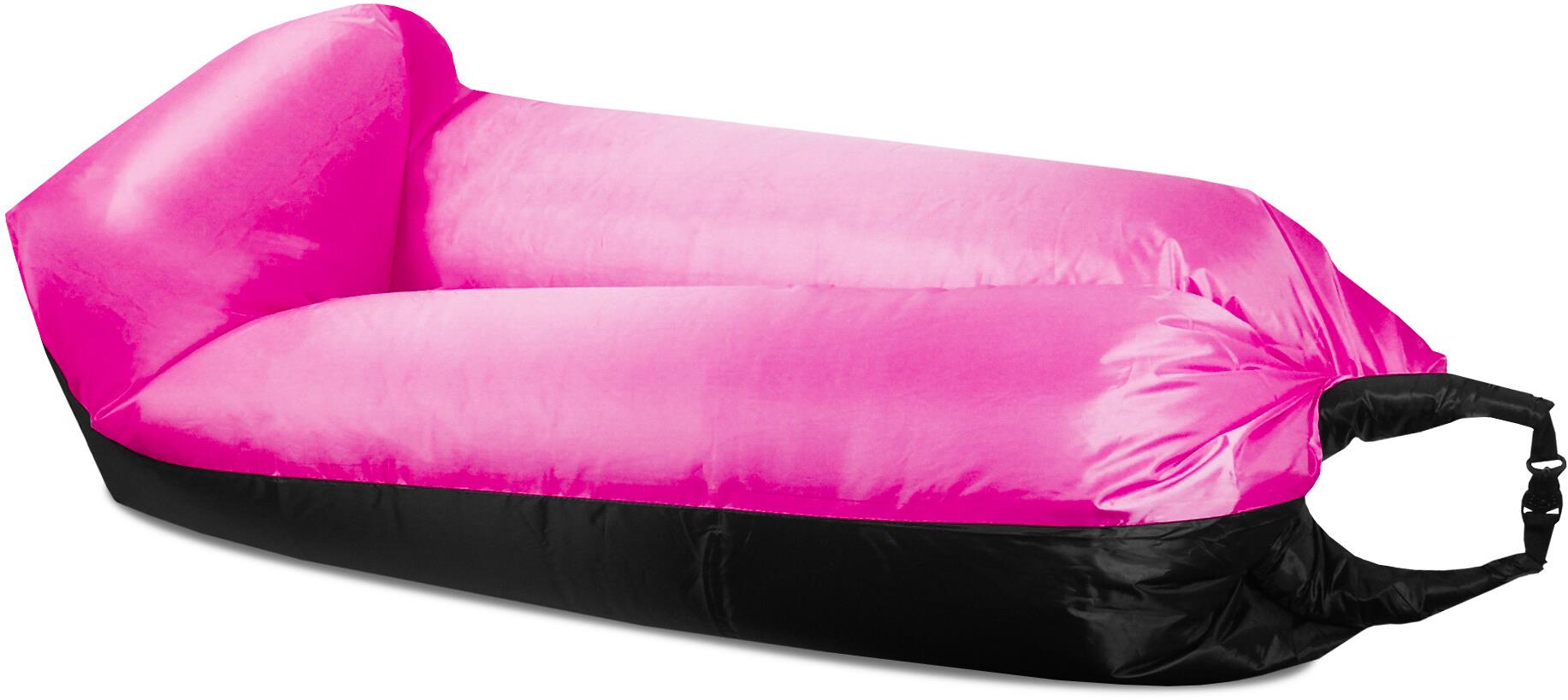 Aga Nafukovací vak LAZY BAG 230 × 70 cm Čierny/Ružový