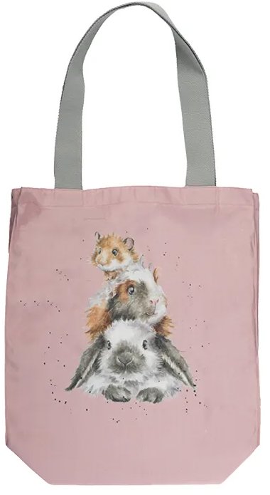 Wrendale Designs Pevná plátená taška Morča a králik