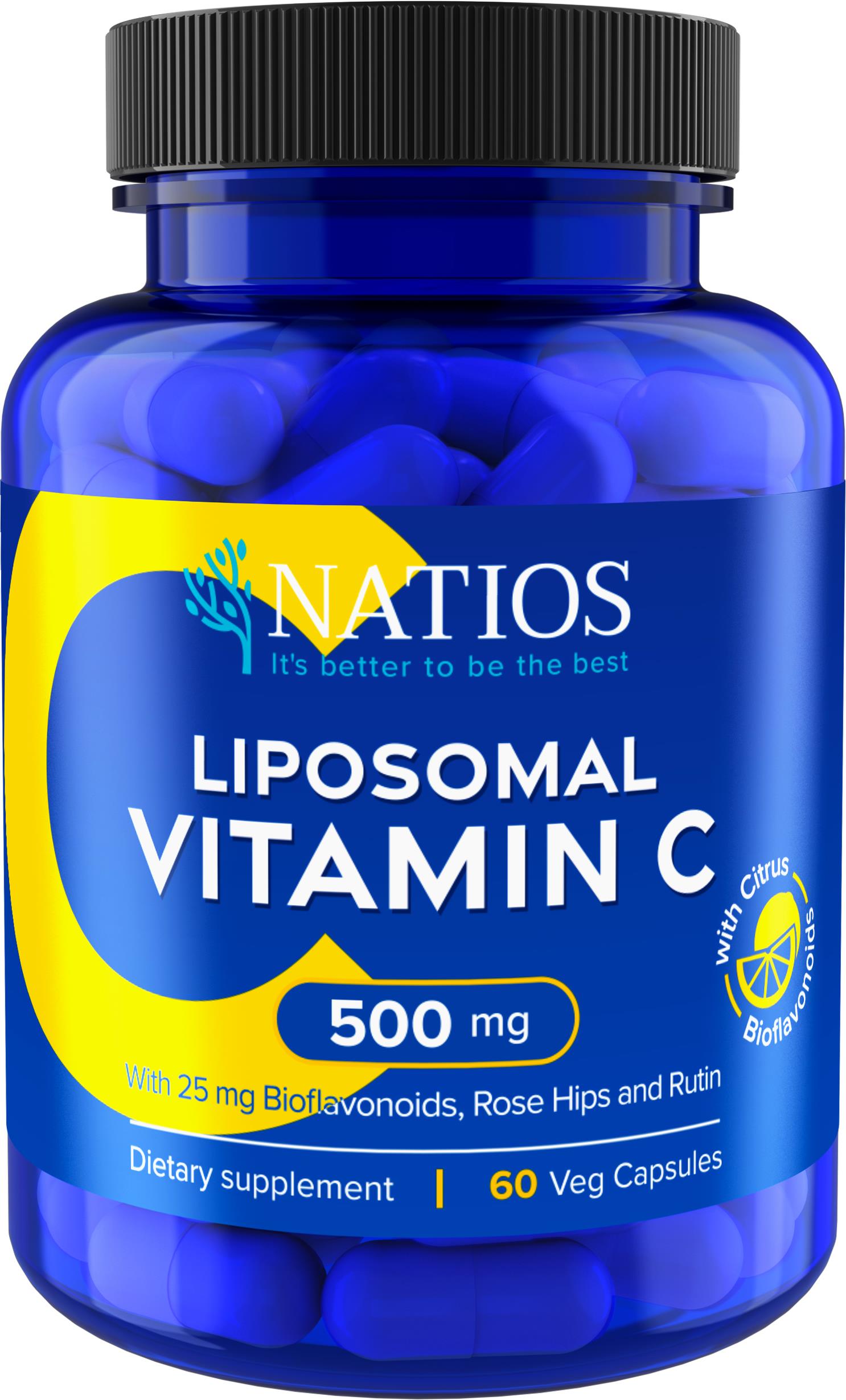 NATIOS Vitamín C Lipozomálny, 500 mg, 60 vegánskych kapsúl