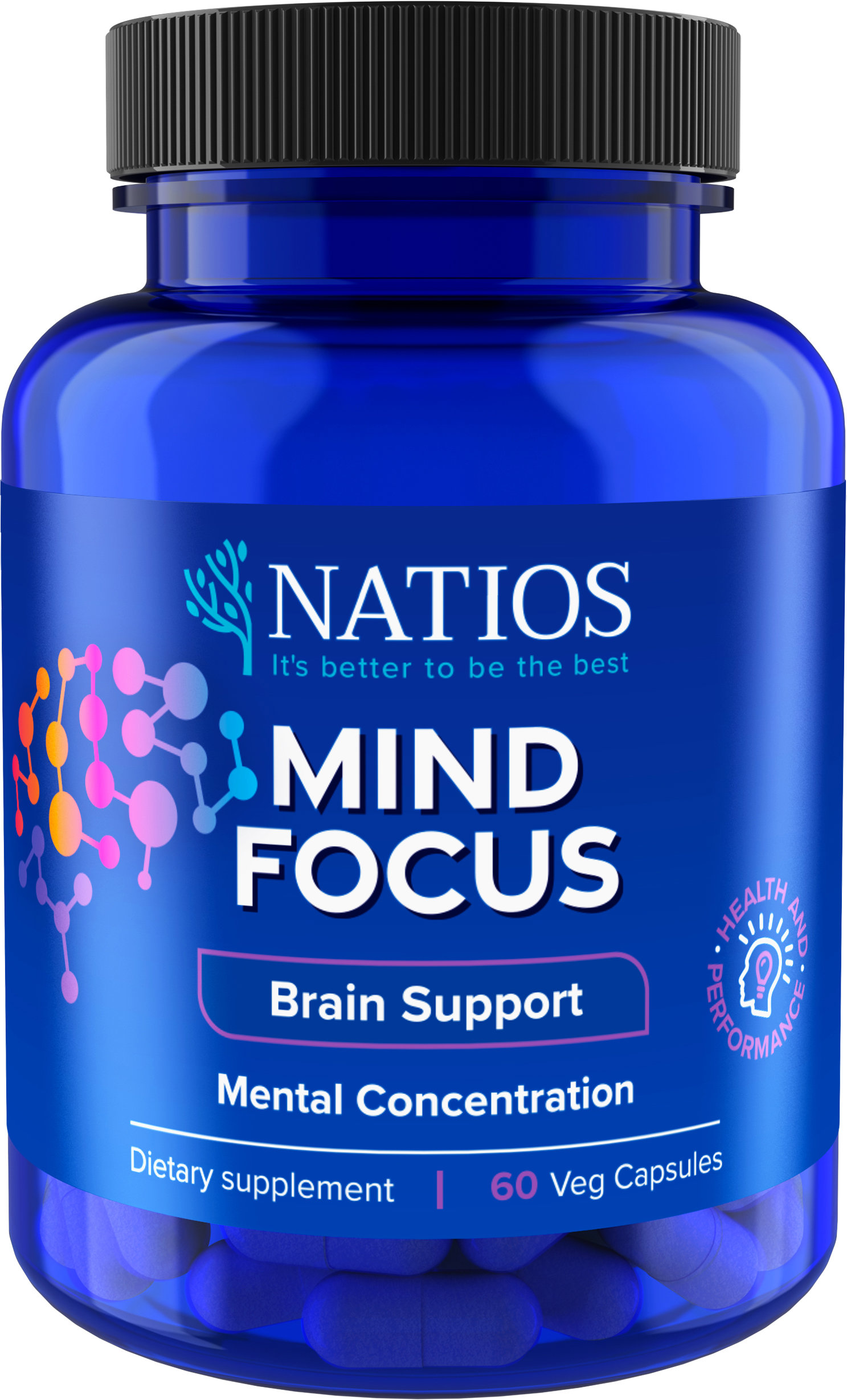 NATIOS Mind Focus, 60 veganských kapslí
