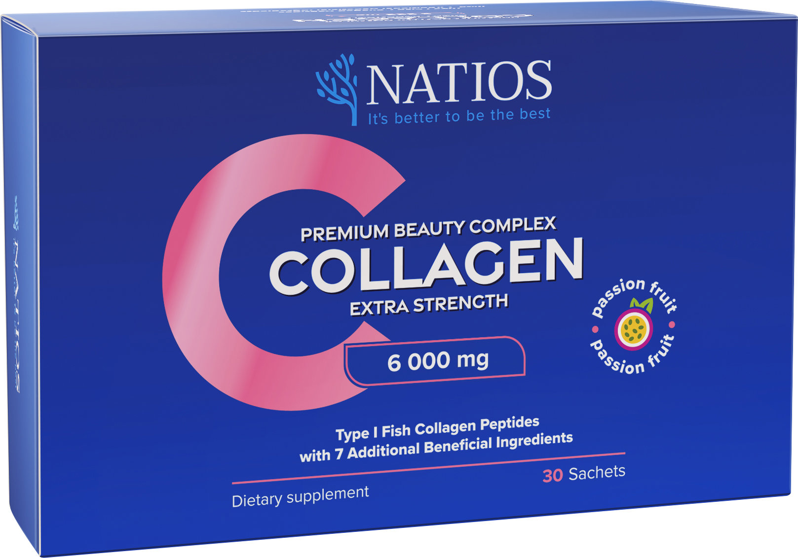 NATIOS Collagen Premium Beauty Complex, 6 000 mg, 30 sáčků