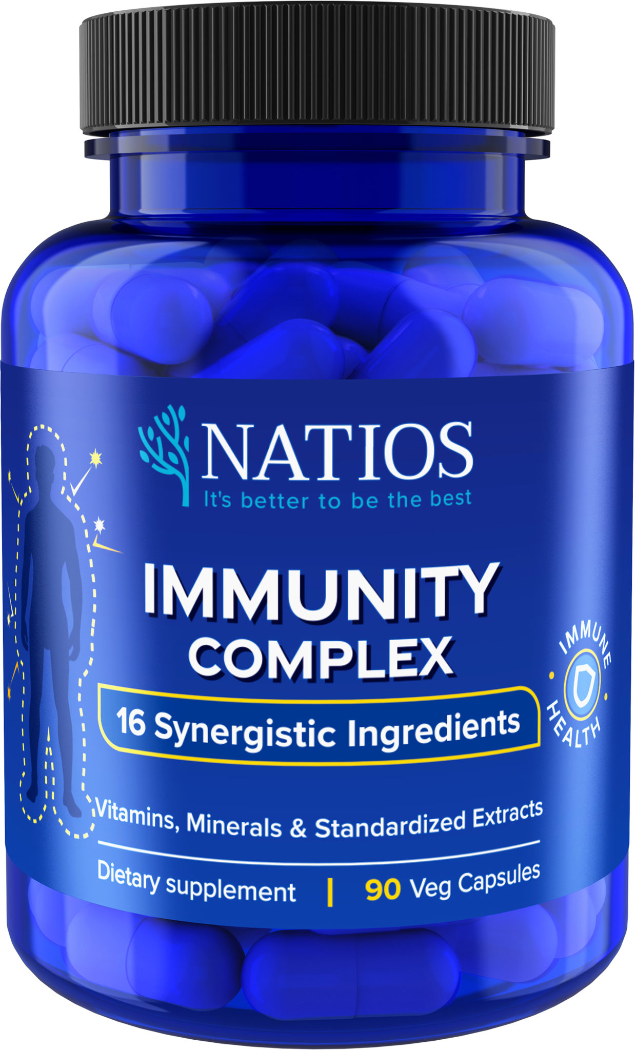 NATIOS Immunity Complex Komplex 16 zložiek 90 vegánskych kapsúl
