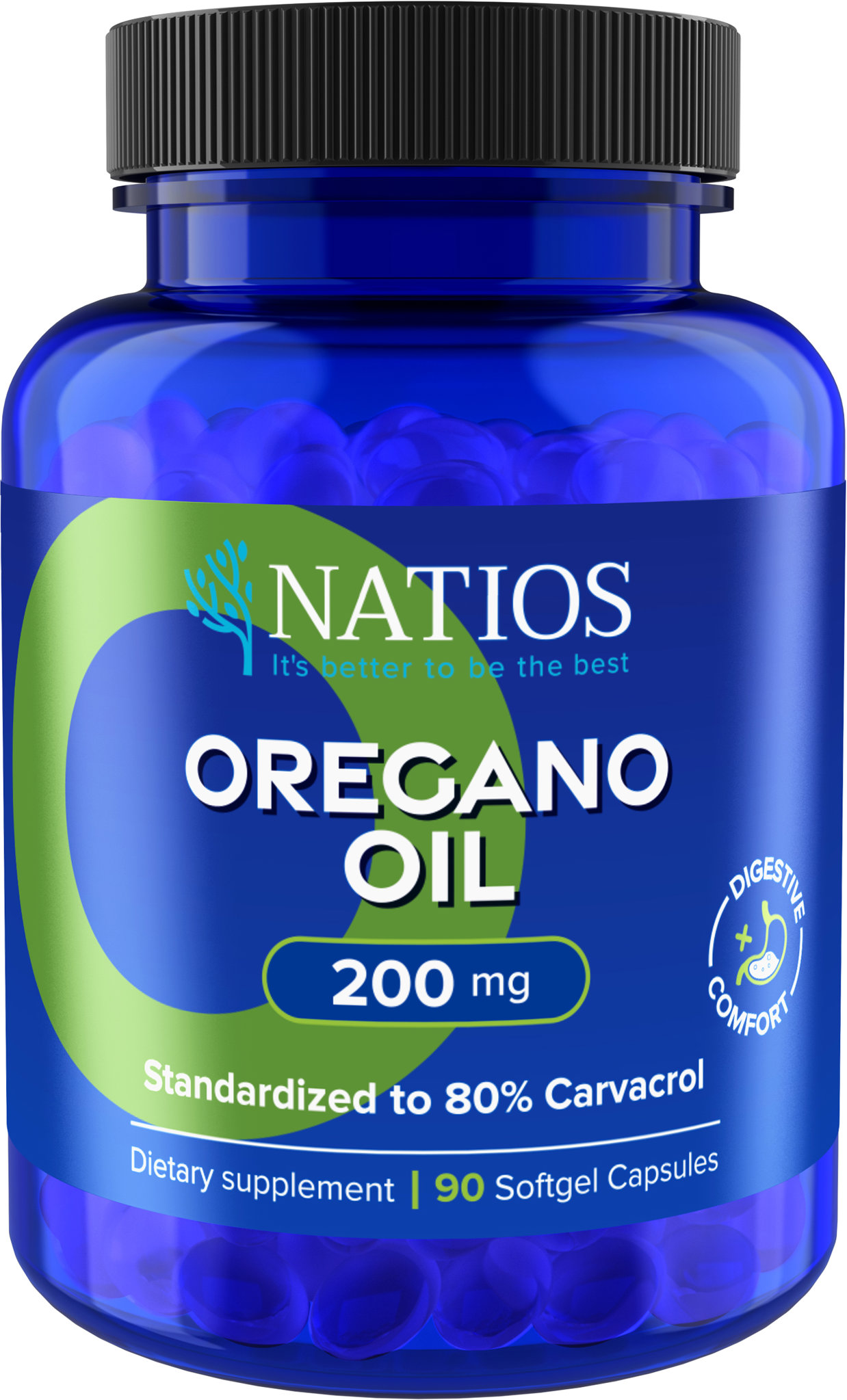 NATIOS Oregano Oil 80 % karvakrol 200 mg 90 softgélových kapsúl