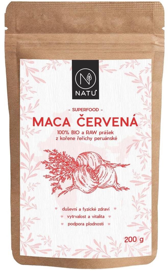 NATU Maca červená BIO prášok 200 g