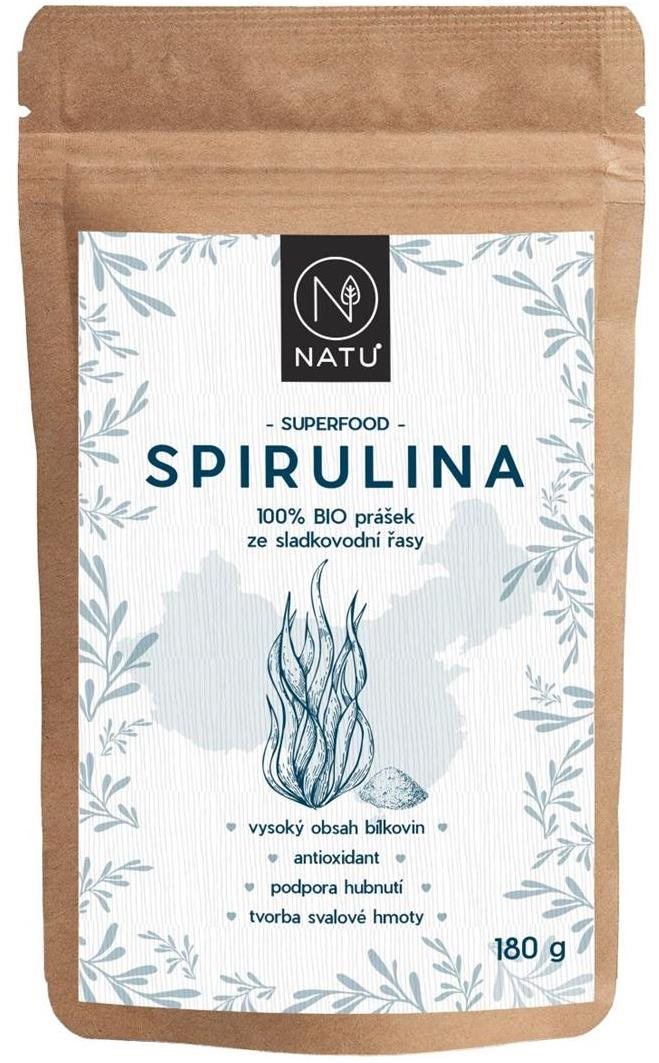 NATU Spirulina BIO, prášok 180 g