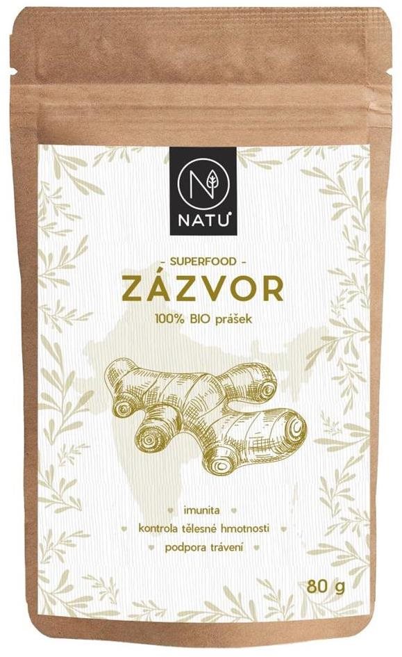 NATU Zázvor BIO prášok 80 g