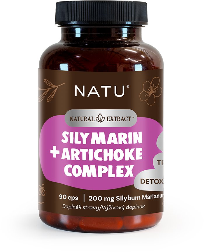 NATU Pestrec extrakt (Silymarín 80 %) s artičokou 90 kapsúl