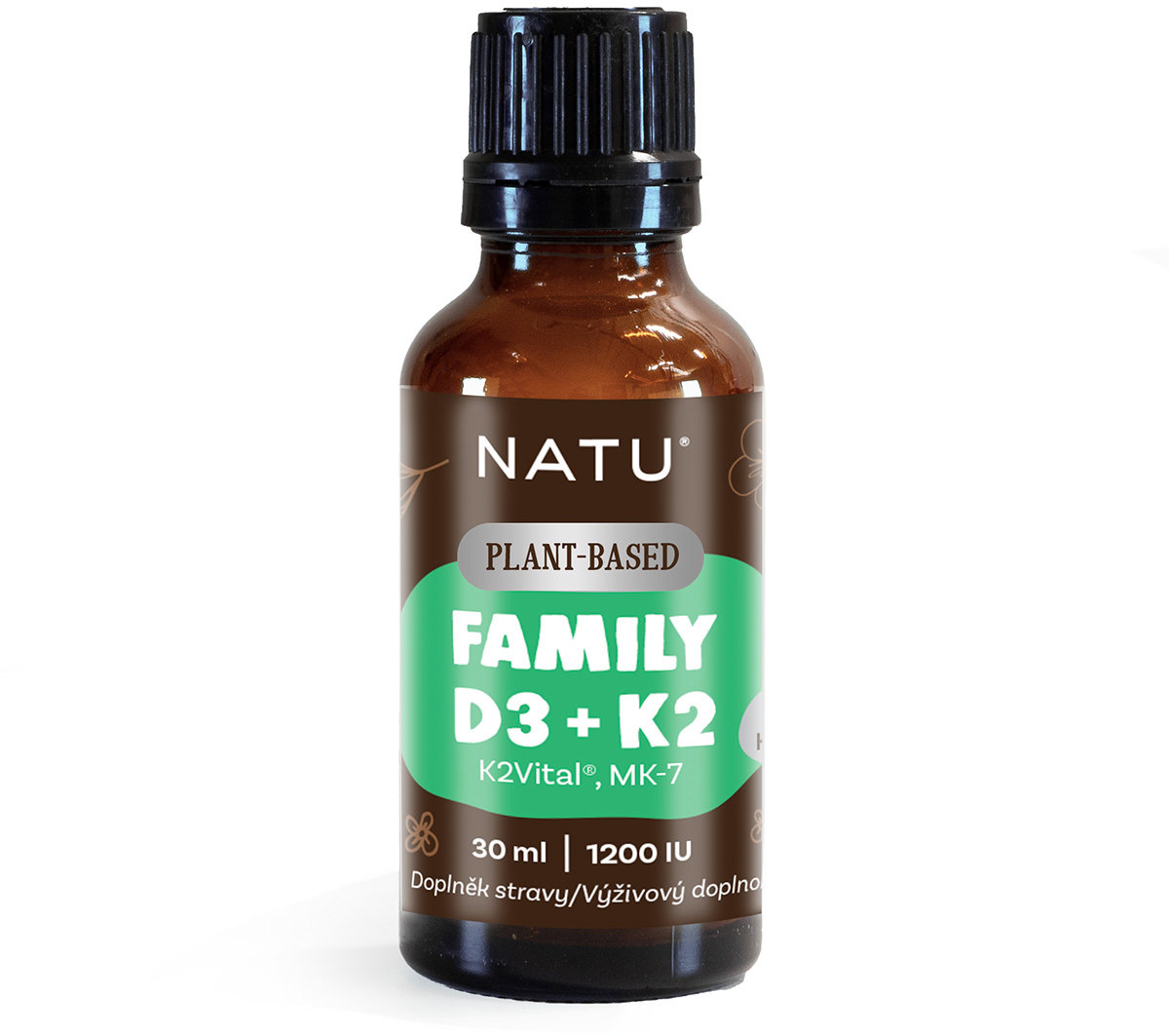 NATU Family Vitamín D3 + K2 (MK-7) vegan 30 ml