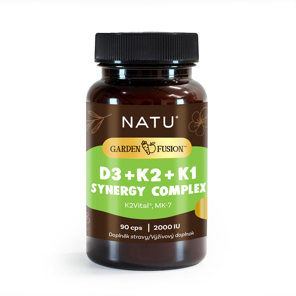 NATU Garden Fusion Vitamín D3 + K2 + K1 Synergy Complex 2000 IU 90 kapsúl