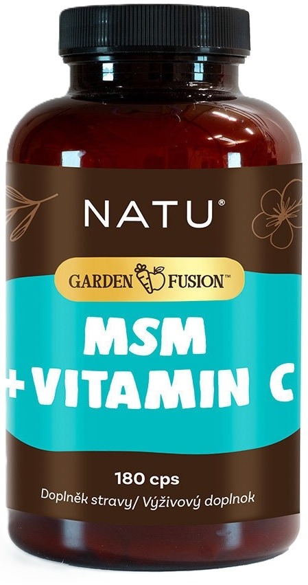 NATU Garden Fusion MSM 1500 mg s vitamínom C 180 kapsúl