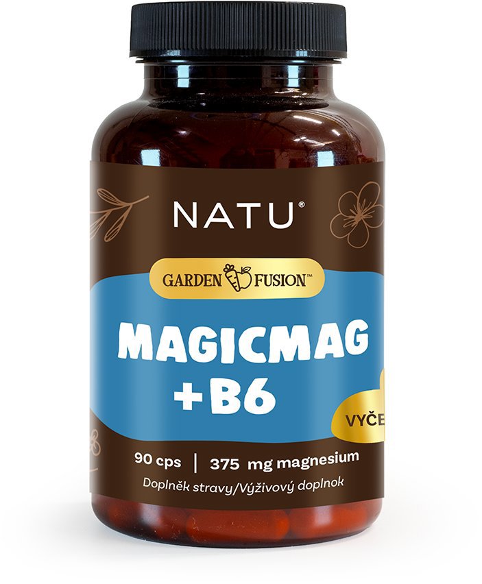 NATU Garden Fusion Horčík bisglycinát (magnézium) + vitamín B6 90 kapsúl
