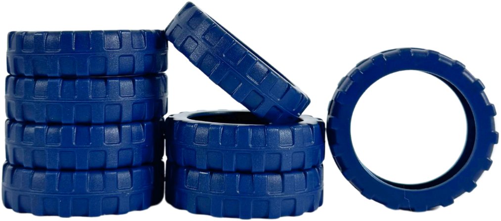 Bertoo Ochranné silikónové návleky na dvojité kolieska kufra – 8 kusov modré II