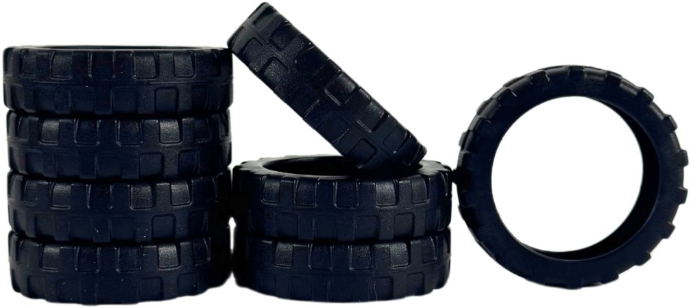 Bertoo Ochranné silikónové návleky na dvojité kolieska kufra – 8 kusov čierne II