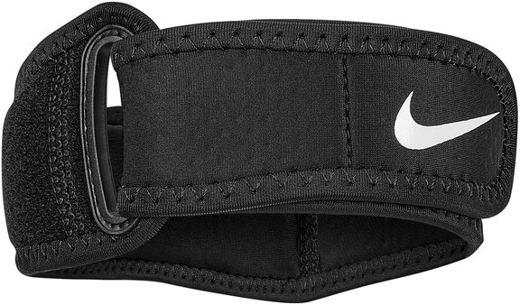 Nike Elbow Band – čierno-biely páskový chránič lakťa, veľkosť S/M