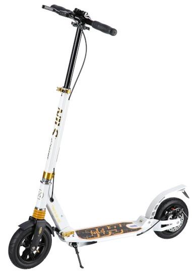 NILS EXTREME HM209T Skladacia kolobežka biela – zlatá