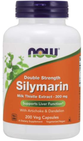 NOW Double Strength Silymarin milk thistle extract, 300 mg, 200 kapsúl