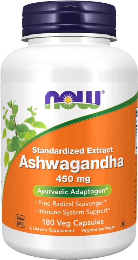 NOW Ashwagandha (Vitánia snodarna) extrakt, 450 mg
