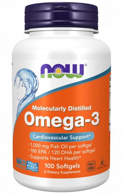 NOW Foods – Omega-3 molekulárne destilované, 100 softgel kapsúl