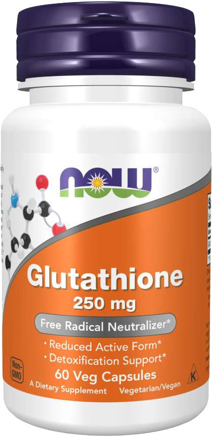 NOW FOODS Glutathione, 250 mg, 60 rostlinných kapslí