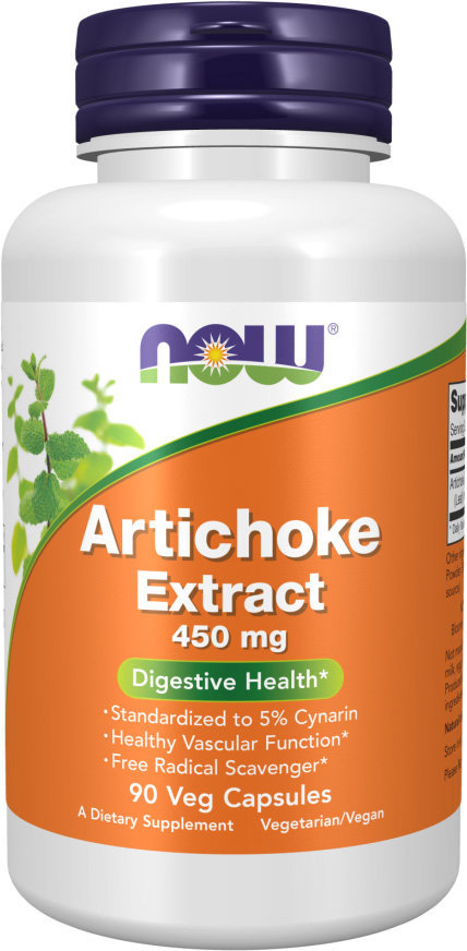 NOW FOODS Artichoke Extract, 450 mg, 90 rastlinných kapsúl