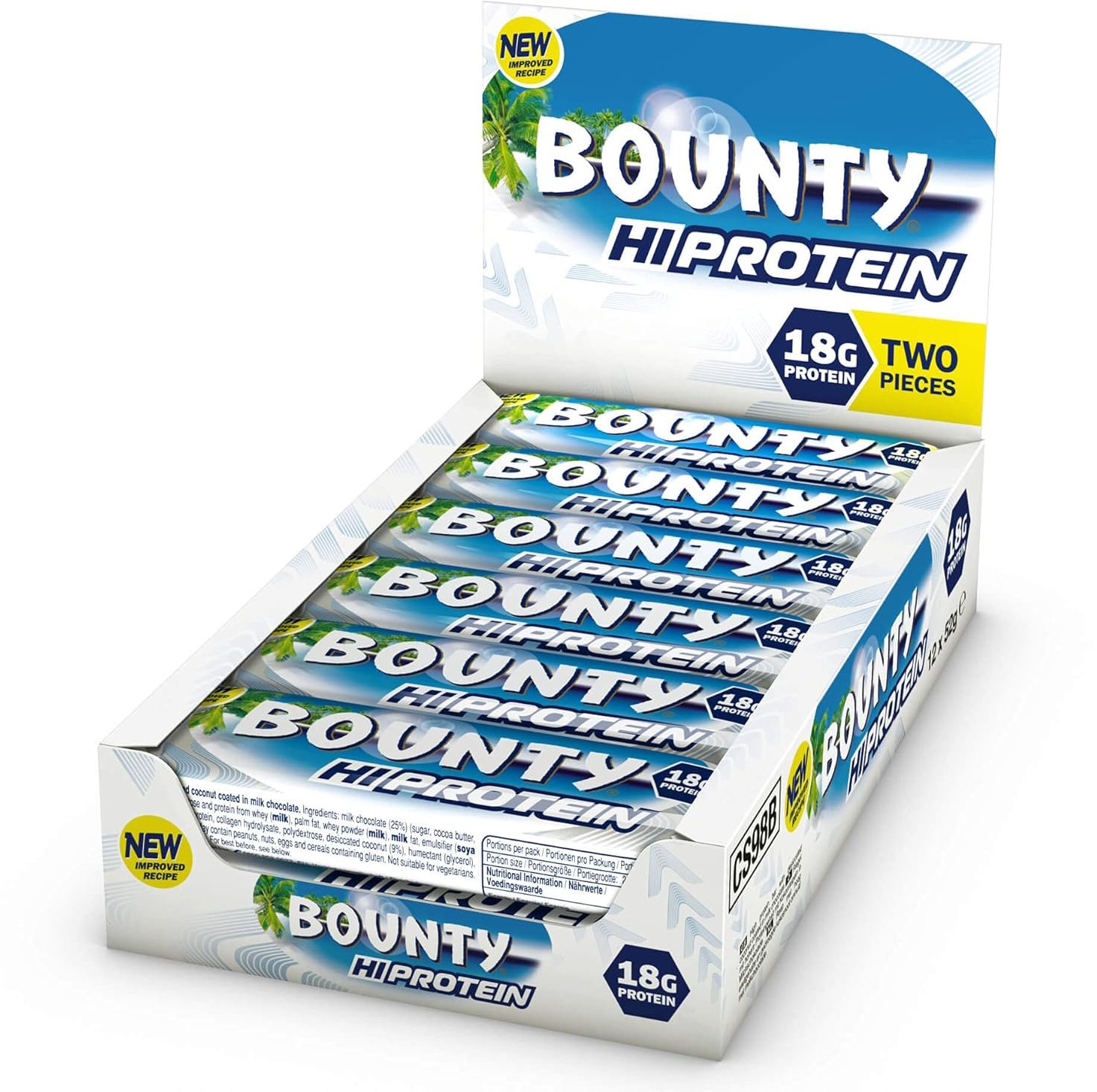 Bounty High Protein Bar, 1× 52 g Coconut