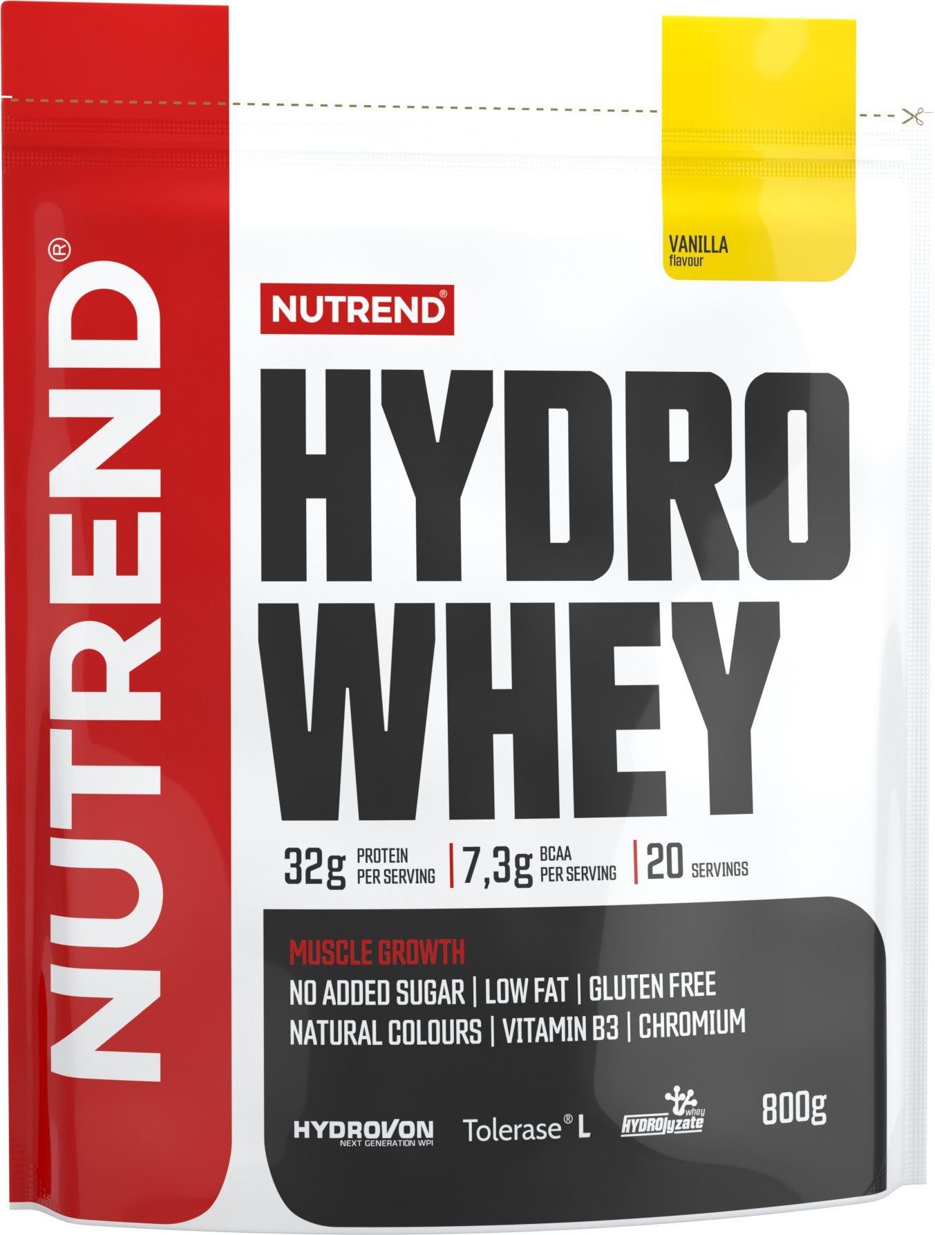 Nutrend Hydro Whey, 800 g, vanilka