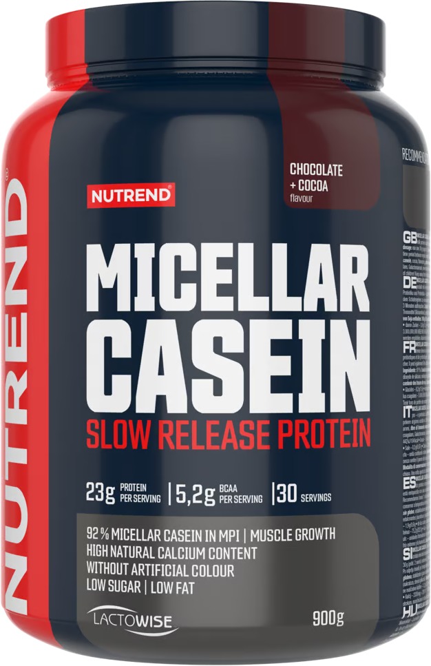 Nutrend Micellar Casein, 900 g, čokoláda+kakao
